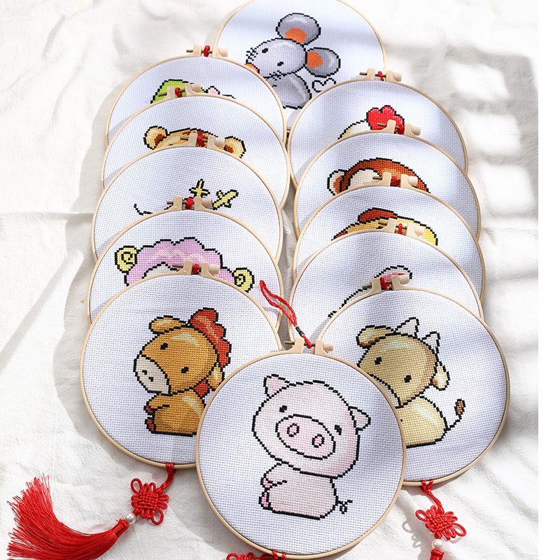 十二生肖十字绣小件学生简单卡通