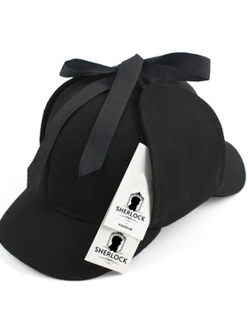 正品sherlock神探夏洛克同款猎鹿帽男女福尔摩斯英伦儿童侦探帽子