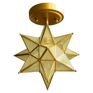 北欧家装 星星入户玄关阳台卧室吸顶灯 创意网红走廊过道灯轻奢暗装