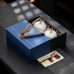 高档破壁灵芝孢子粉包装盒三七粉空盒陶瓷密封罐礼盒罐礼盒定制