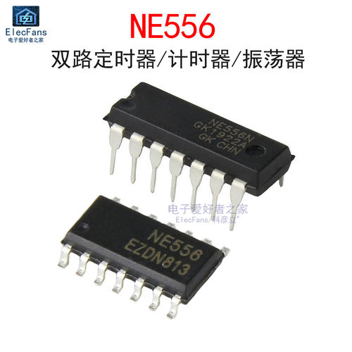 NE556N双通道定时器直插DIP-14双极计时器贴片SOP-14芯片IC振荡器