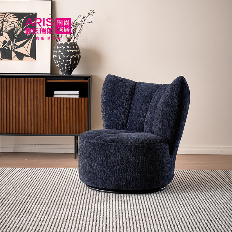 爱依瑞斯现代简约舒适单人沙发椅小户型客厅休闲椅懒人转椅单椅06