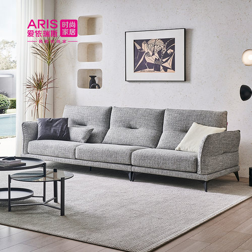 小户型两用意式风客厅布艺沙发