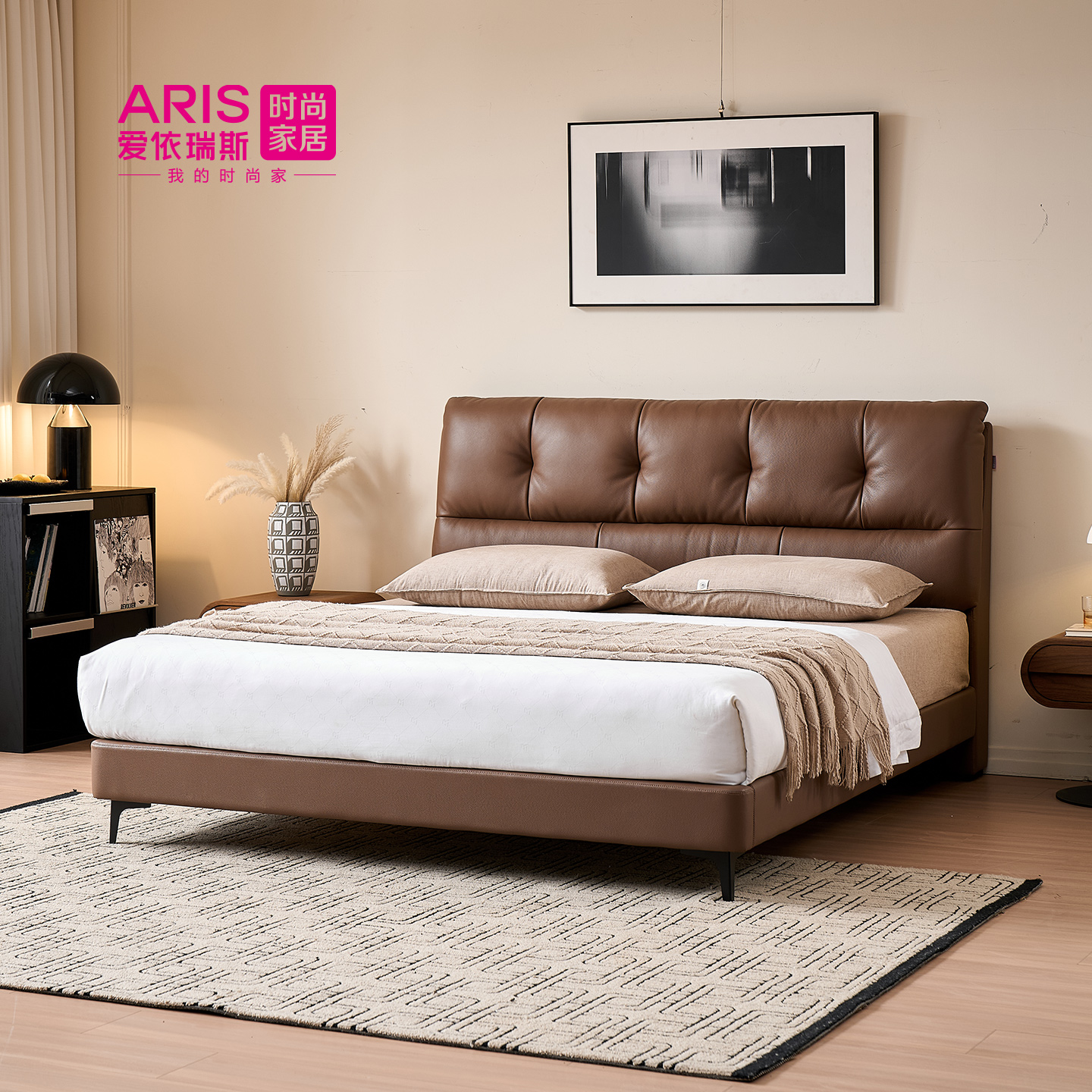 高端大气小户型储物床皮床双人床