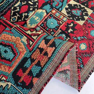 2米包邮 民族风色织布 加厚沙发盖布 特色桌布抱枕露营地毯面料