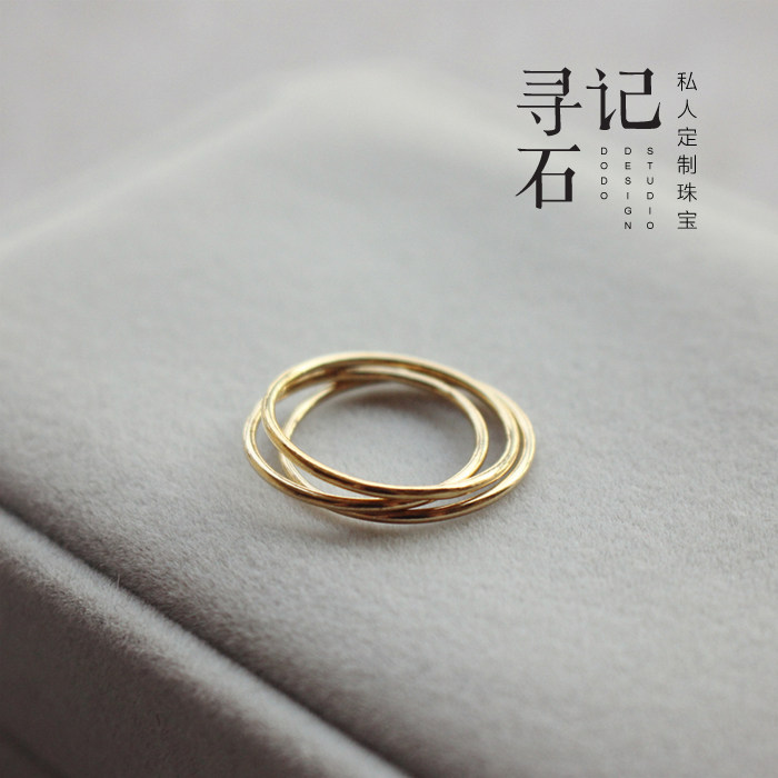 不褪色戒指极细关节尾戒时尚女