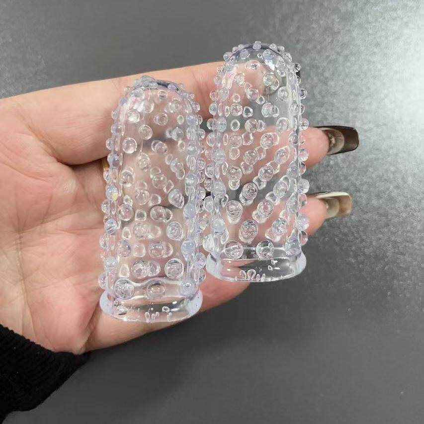 DIY大颗粒加厚女性专用柔软防护护指神器防刮伤套水晶配饰