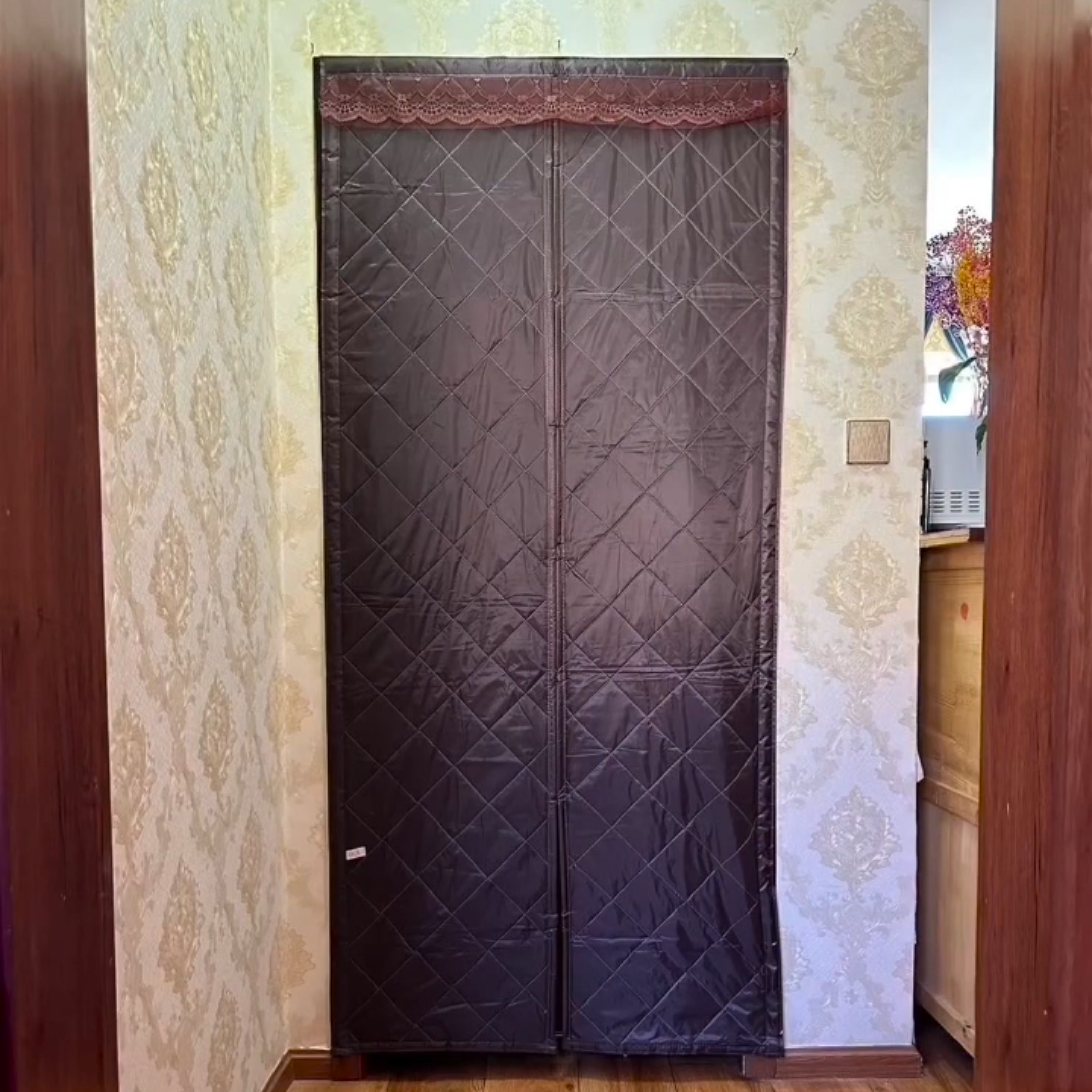 门帘冬季保暖防风磁吸加厚家用棉门帘空调保温挡风密封隔断防寒帘