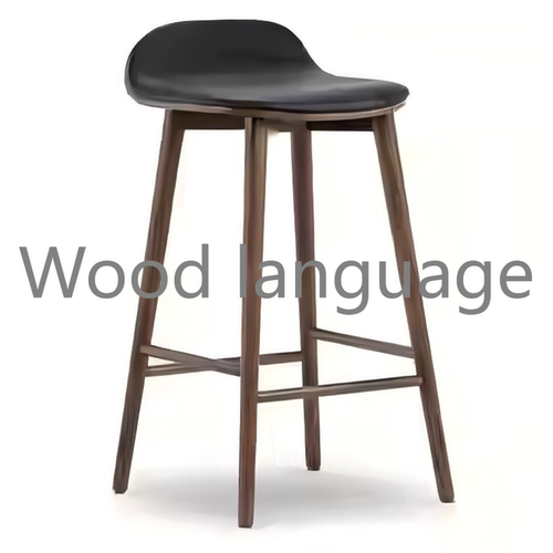 新款实木中古岛台椅家用吧台椅