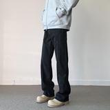 美式高街牛仔裤男黑色百搭宽松微喇长裤G98931-P65，男装牛仔裤，星座814-1（原电商B253-1）