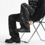 闪电纹牛仔裤男女美式复古cleanfit高街男式微喇长裤G92125-P75，男装牛仔裤，星座814-1（原电商B253-1）