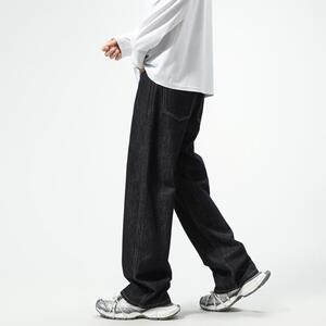 高品质！美式复古cleanfit阔腿牛仔裤男宽松垂感直筒裤G8850-P65图片