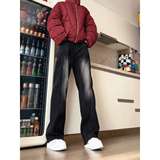 美式复古微喇牛仔裤男春秋痞帅高街拼接显瘦直筒裤G2855-P58,男装牛仔裤,星座814-1(原电商B253-1), 美式复古微喇牛仔裤男春秋痞帅高街拼接显瘦直筒裤G2855-P58,男装牛仔裤,星座814-1(原电商B253-1),