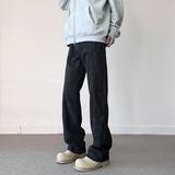 美式高街牛仔裤男黑色百搭宽松微喇长裤G98931-P65，男装牛仔裤，星座814-1（原电商B253-1）