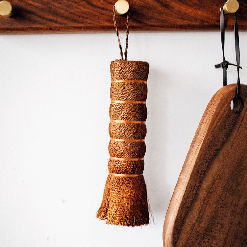 半宅棕榈刷不粘锅可用软毛清洁刷