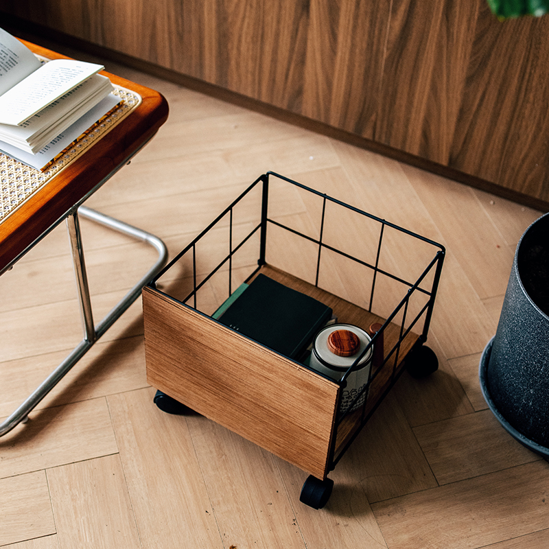 半宅北欧风折叠收纳篮书籍储物筐