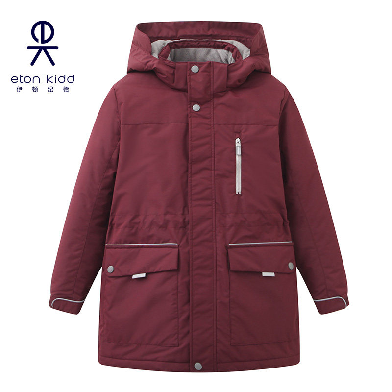 伊顿纪德男女童棉袄外套保暖防风儿童装长款3M制式棉服冬款17F021