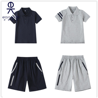 男女童运动风短袖t恤短裤