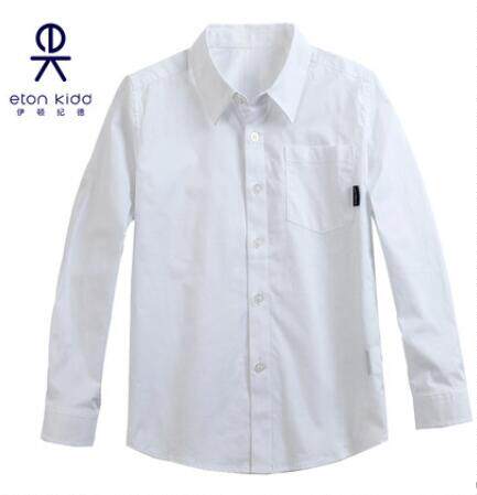 伊顿纪德男童白色长袖短袖衬衫学生学院衬衣校服春秋10C150/10C10
