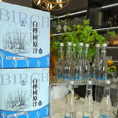 林源春白桦树原汁植物森林饮品桦树清甜自然爽口回甘300ml6瓶