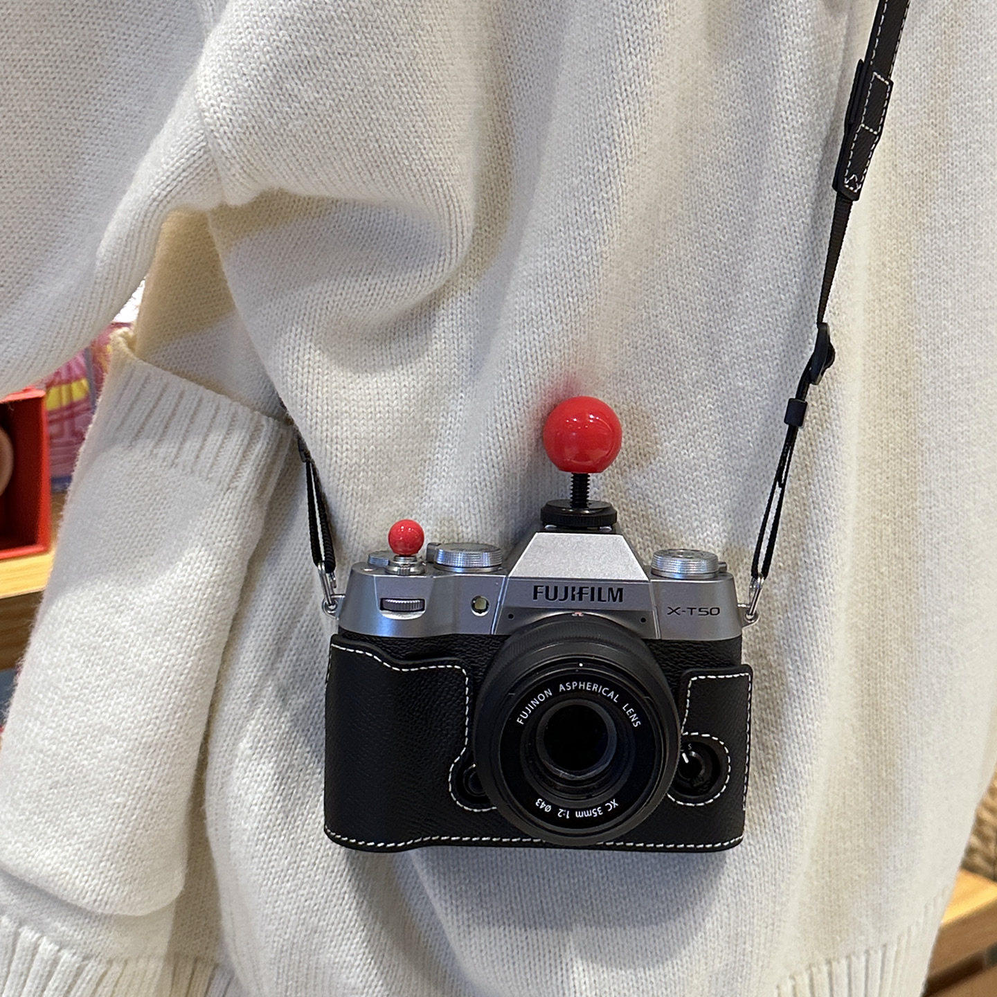 富士真皮保护套适用于xt30三代二XE5皮套配件xs20相机包xt50xt5壳