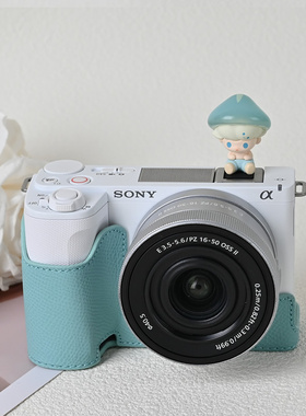 索尼ZVE10二代保护套zve10m2相机包微单皮套真皮适用于A7C2配件