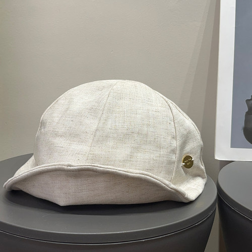 大头围日系复古亚麻报童帽女夏遮阳透气百搭春秋显脸小贝雷帽子潮