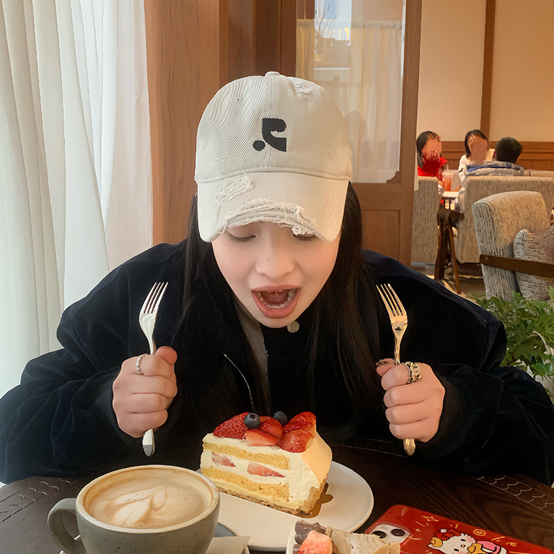 大头围美式复古棒球帽子女加深做旧破洞防晒大头围显脸小鸭舌帽男,服饰配件/皮带/帽子/围巾,帽子,淘宝优惠券,粉丝福利购,淘宝优惠卷