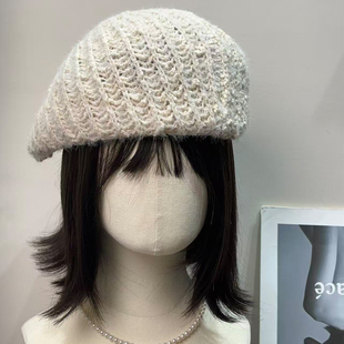 日系复古小香风反带显脸小贝雷帽女生秋冬保暖可爱百搭画家帽子潮