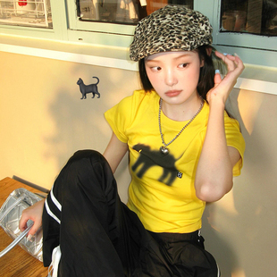 大头围Y2K辣妹豹纹鸭嘴前进帽女春秋美式 复古显脸小画家贝雷帽子