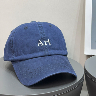 韩版 复古字母刺绣棒球帽女夏遮阳大头围加深显脸小百搭鸭舌帽子男