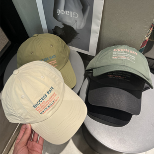 韩版 棒球帽女ins大头围宽帽檐显脸小鸭舌帽子潮 户外尼龙速干薄款