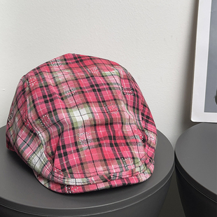 复古y2k鸭舌前进帽女夏涩谷辣妹古早显脸小亚文化画家贝雷帽子潮