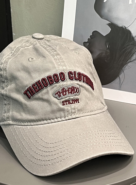 韩版百搭休闲棒球帽女大头围刺绣潮牌宽帽檐鸭舌帽复古显脸小帽子