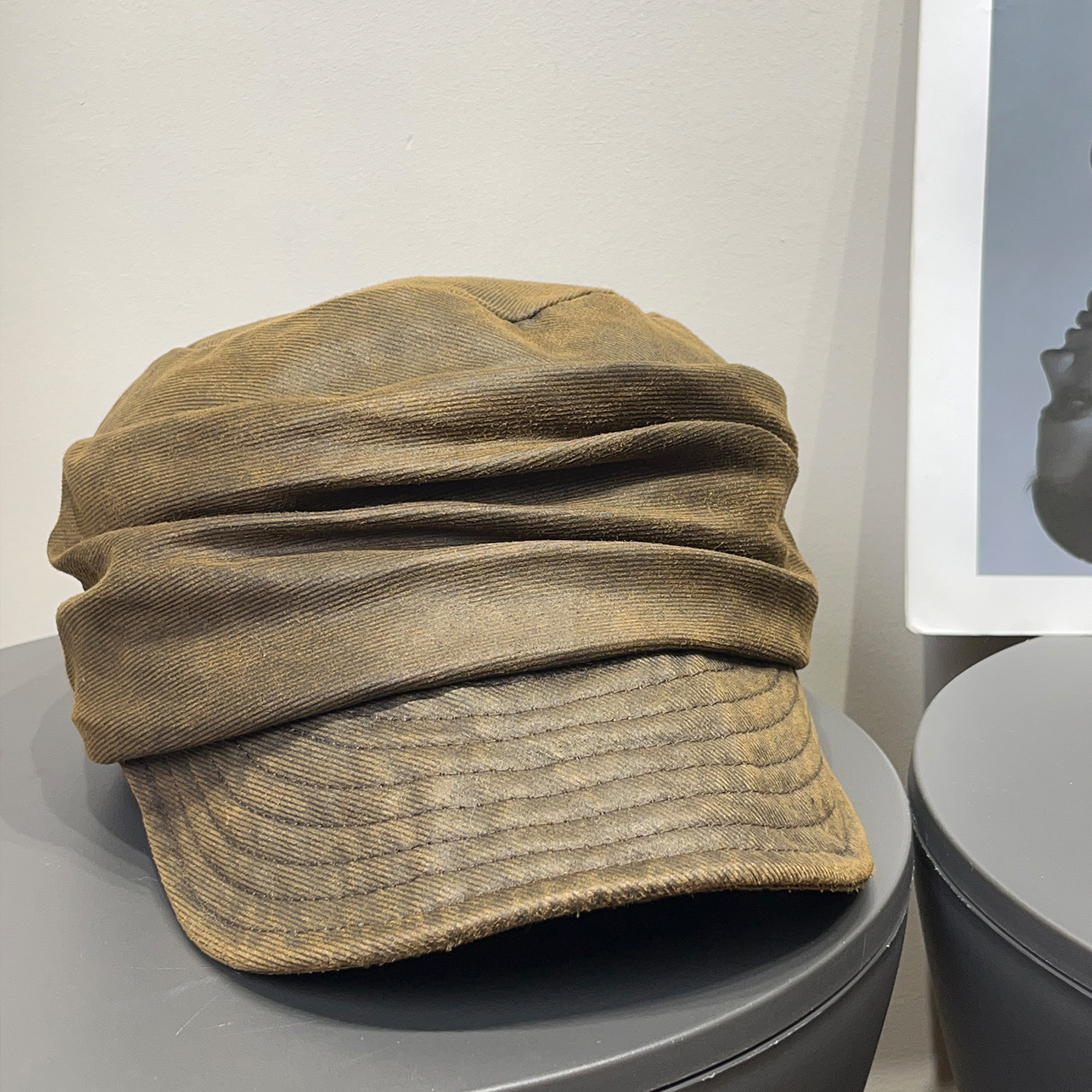 日系复古重工褶皱贝雷帽女秋冬时尚英伦百搭画家帽显脸小报童帽子