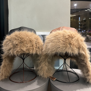 东北防寒哈尔滨雪乡防寒毛绒雷锋帽女冬季 保暖加厚加绒复古帽子男