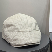 日系复古棉麻鸭舌前进帽女春夏防晒遮阳透气显脸小文艺贝雷帽子潮