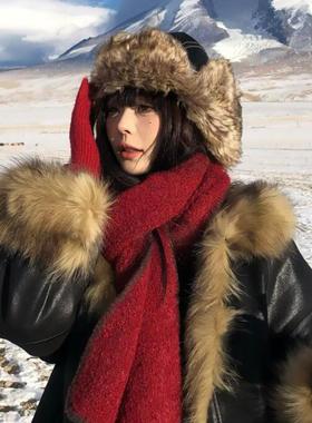 复古新疆禾木旅游毛绒保暖雷锋帽子女秋冬东北帽骑车防风护耳帽男