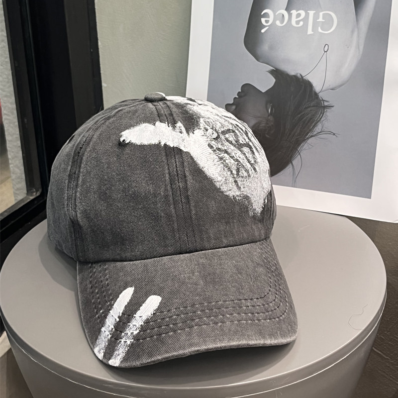 水洗棒球帽美式春夏宽檐显脸小帽