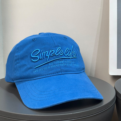 韩版复古百搭宽檐字母刺绣棒球帽女春夏季休闲遮阳显脸小鸭舌帽子
