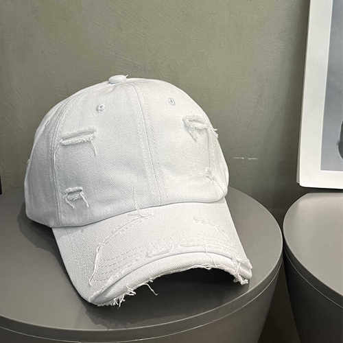 大头围显脸小破洞棒球帽春夏