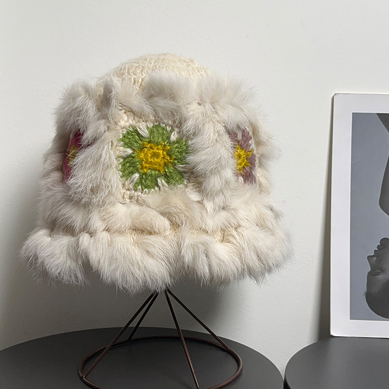 升级快内衬防掉毛保暖兔毛醒狮帽