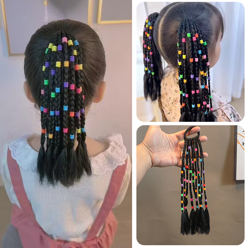 妞童饰品甜美女儿童假发辫