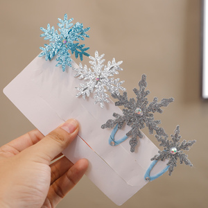 2023冰雪奇缘雪花儿童侧边夹发卡公主宝宝头饰水钻女童碎发夹发饰
