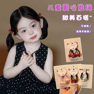 儿童可爱发绳波点发圈小揪揪马尾头绳不伤发皮筋碎发前额女童发饰