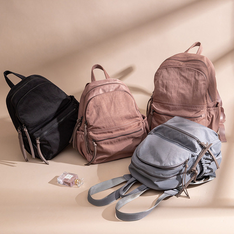 香港牛津布双肩包女26新款韩版百搭大容量防水尼龙帆布休闲背包女