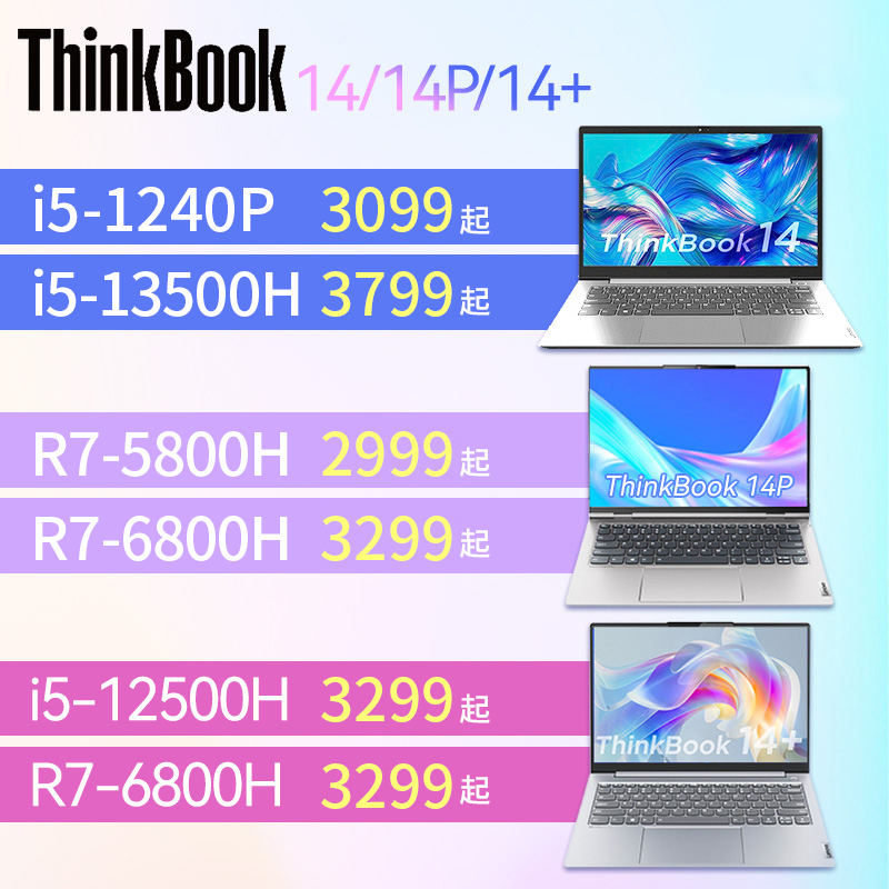 联想ThinkBook14+I5/R7轻薄本