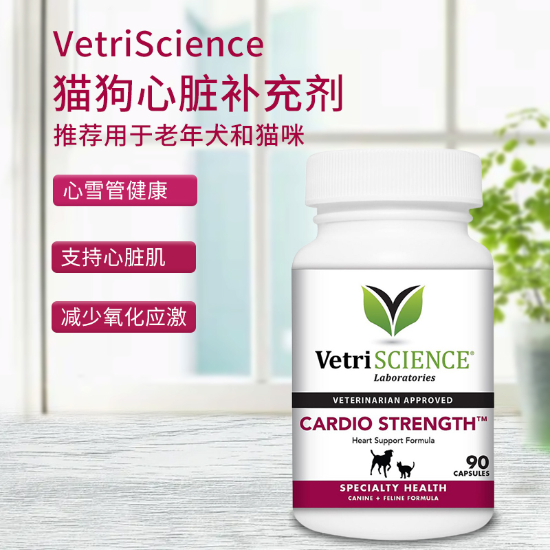 VetriScience宠物大师大龄猫犬牛磺酸q10辅酶心血管肥大营养保健