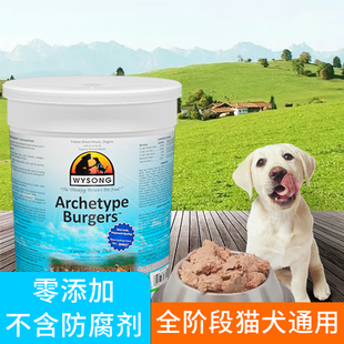 美国wysong怀森猫犬增肥发腮牛肉高蛋白宠物冻干生骨肉饼营养零食