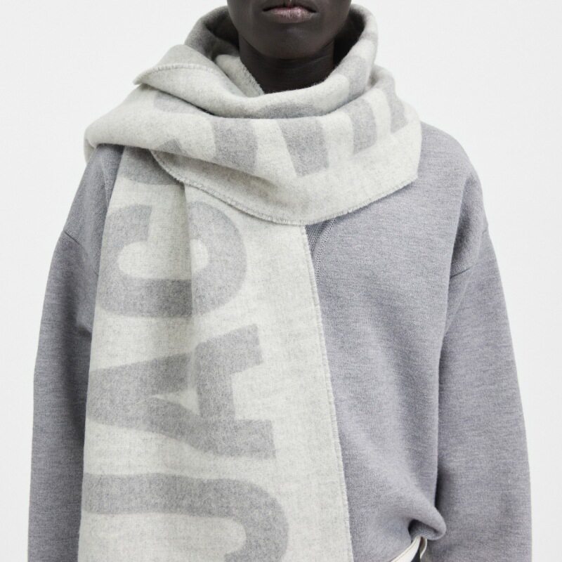 2025秋冬新款Jacquemus羊毛围巾围脖披字母提花流苏披肩男女同款